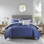 Home Essence Fairbanks 8 Piece Printed Seersucker Comforter and Coverlet Set Collection