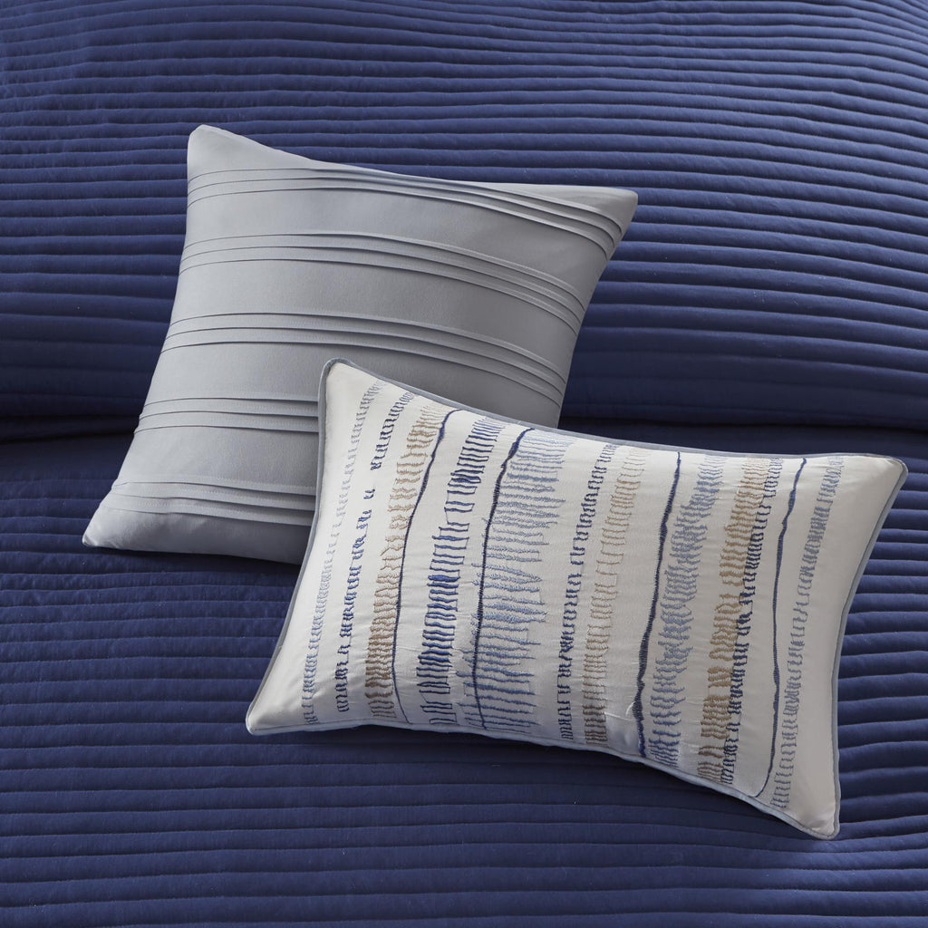 Home Essence Fairbanks 8 Piece Printed Seersucker Comforter and Coverlet Set Collection