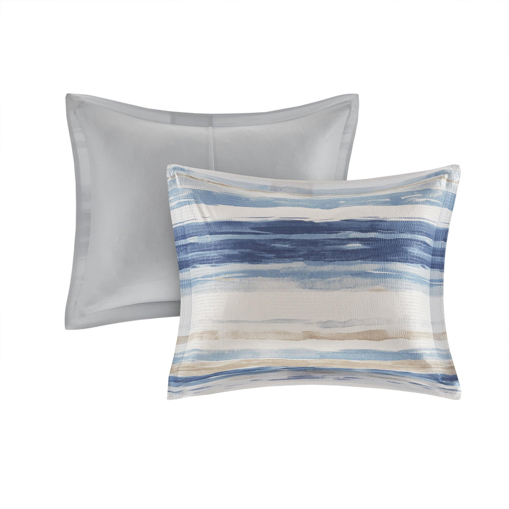 Home Essence Fairbanks 8 Piece Printed Seersucker Comforter and Coverlet Set Collection
