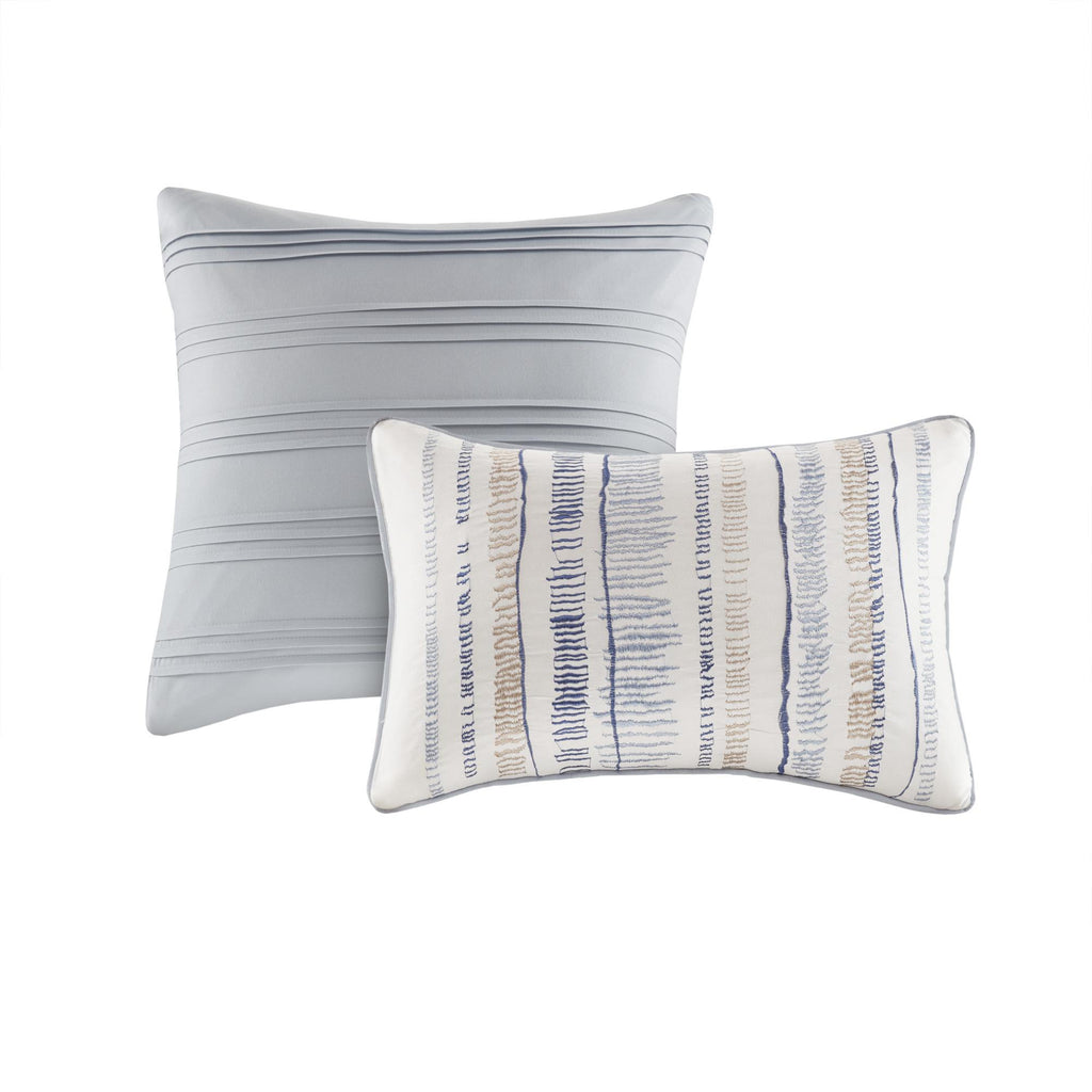 Home Essence Fairbanks 8 Piece Printed Seersucker Comforter and Coverlet Set Collection