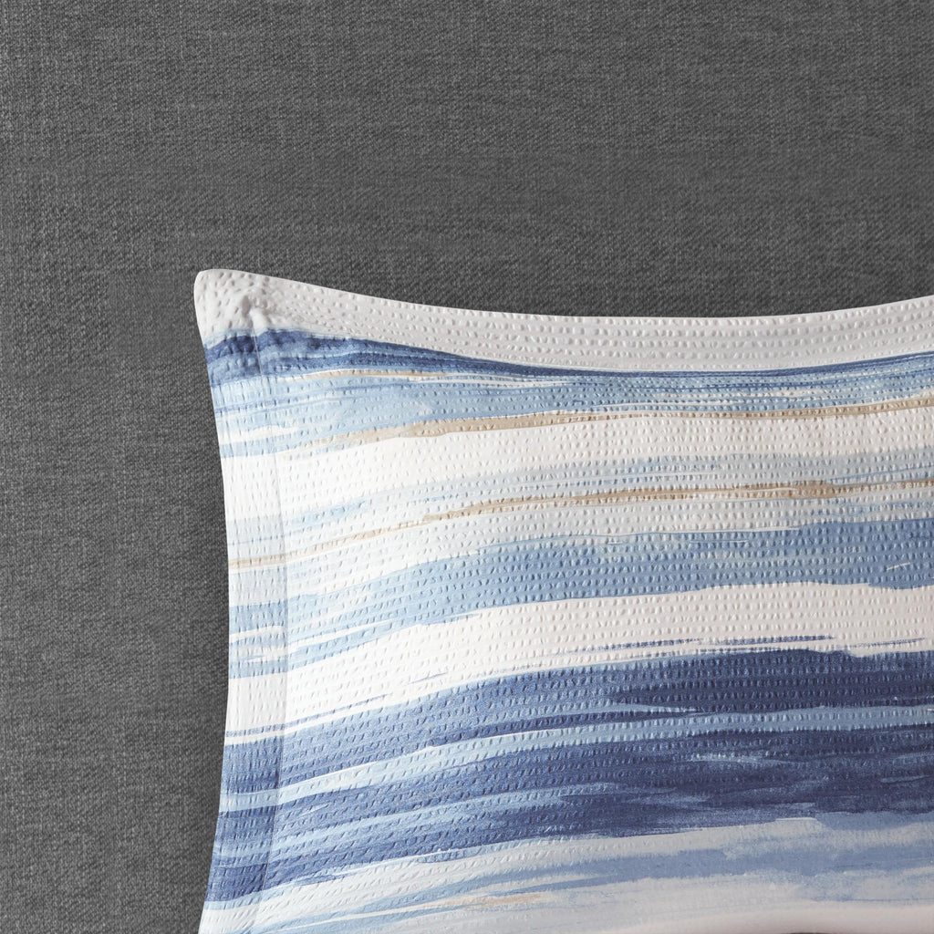 Home Essence Fairbanks 8 Piece Printed Seersucker Comforter and Coverlet Set Collection