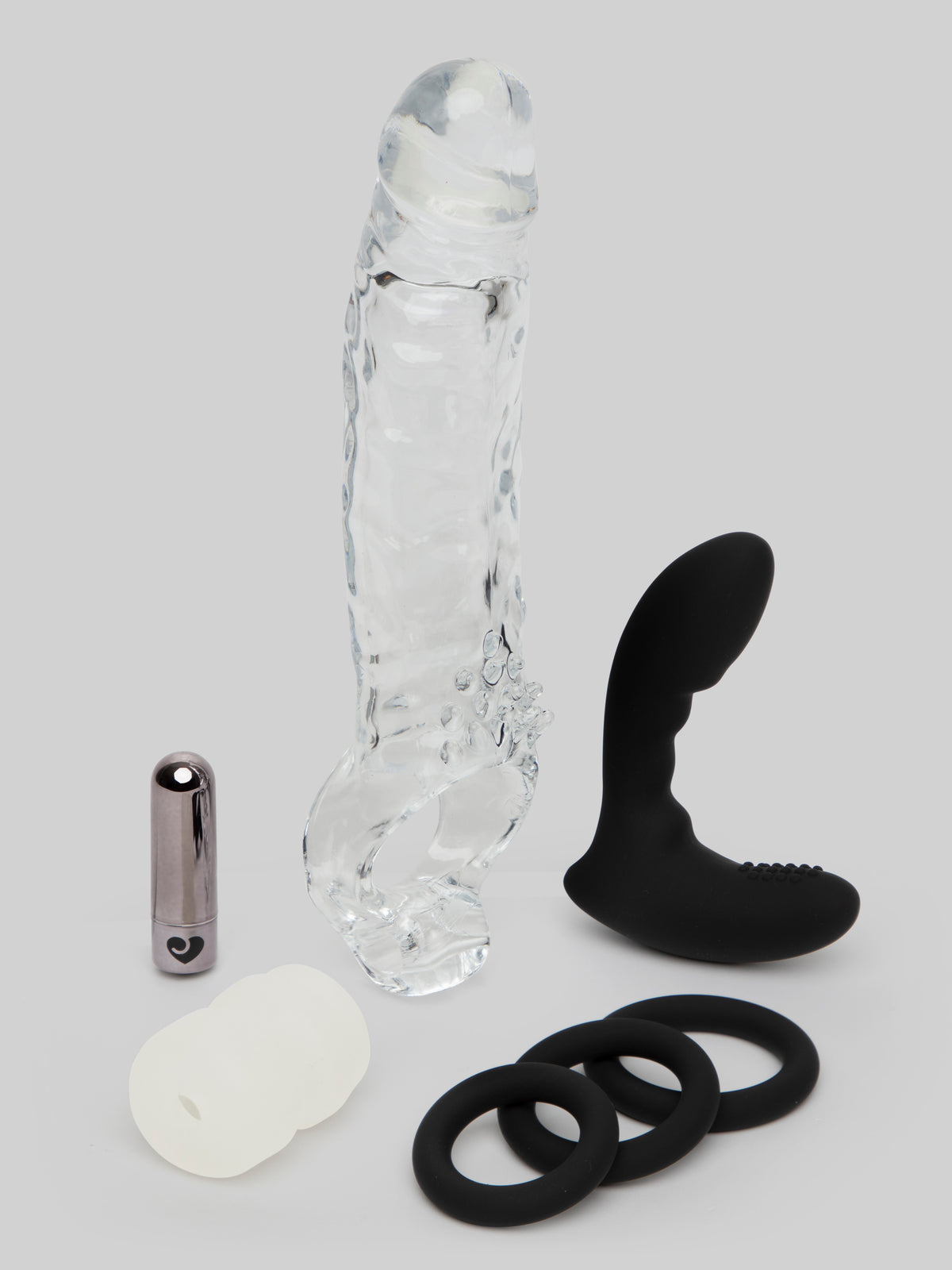 Lovehoney Max Satisfaction Rechargeable Male Sex Toy Kit (7 Piece), Black