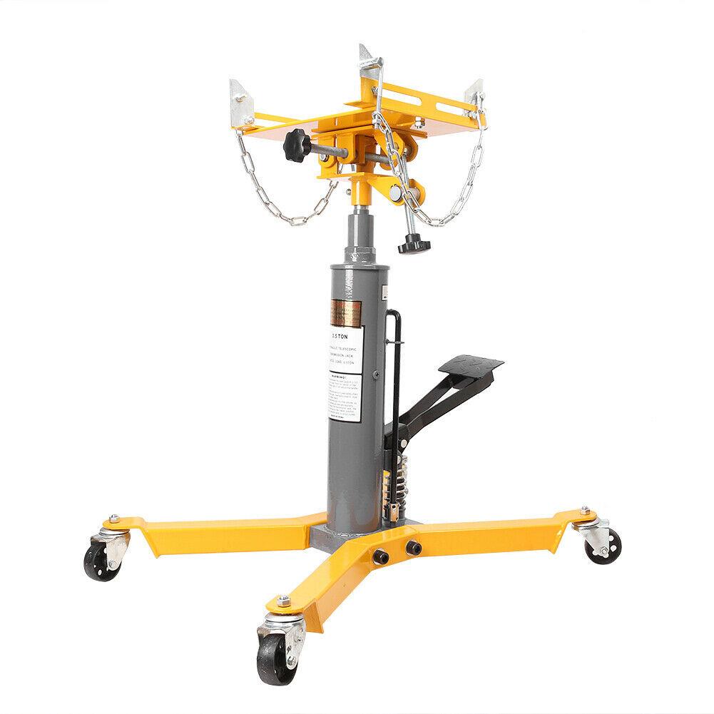 1500LBS 2 StaHydraulic Transmission Jack w/360閹 Swivel Wheels Lift Hoist Auto