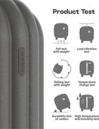 Hardside Lightweight Carry-on Luggage - Bread Travel Suitcase with Spinner Wheels,TSA Lock, Grey, 20-Inch, 47L