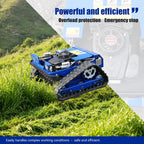 Remote-Controlled Lawnmower, 9HP Tracked Lawnmower, 22-Inch Mowing Width, Remote Start/Stop Control, Suitable for Farms, Gardens, Riverbanks, Lawns