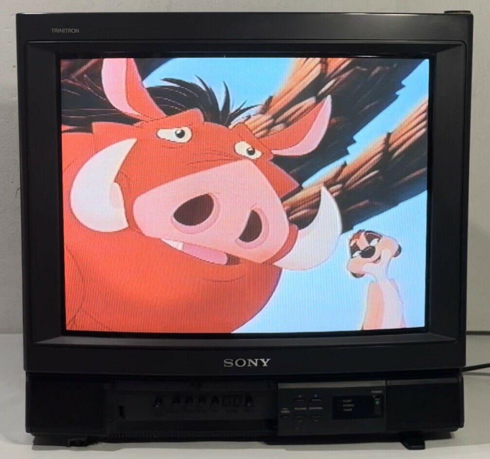 sony trinitron kv-20s20 20" color crt tv retro gaming television - works great!