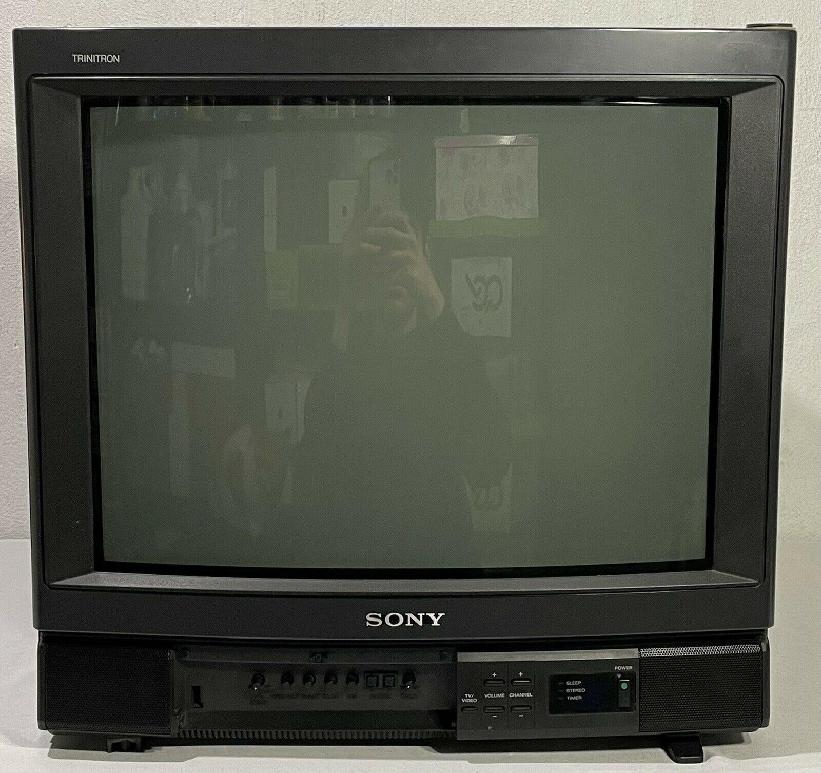 sony trinitron kv-20s20 20" color crt tv retro gaming television - works great!