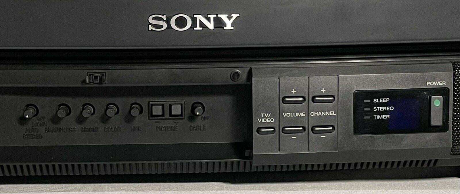 sony trinitron kv-20s20 20" color crt tv retro gaming television - works great!