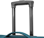 Anzio Softside Expandable Spinner Luggage, Teal, Checked-Large 30-Inch