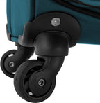 Anzio Softside Expandable Spinner Luggage, Teal, Checked-Large 30-Inch