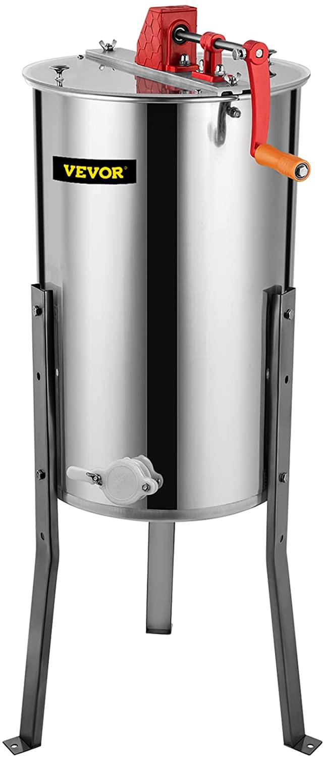 bestequip manual honey extractor separator 3 frame bee extractor stainless steel honeycomb spinner crank. beekeeping extraction apiary centrifuge equipment