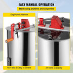 bestequip manual honey extractor separator 3 frame bee extractor stainless steel honeycomb spinner crank. beekeeping extraction apiary centrifuge equipment