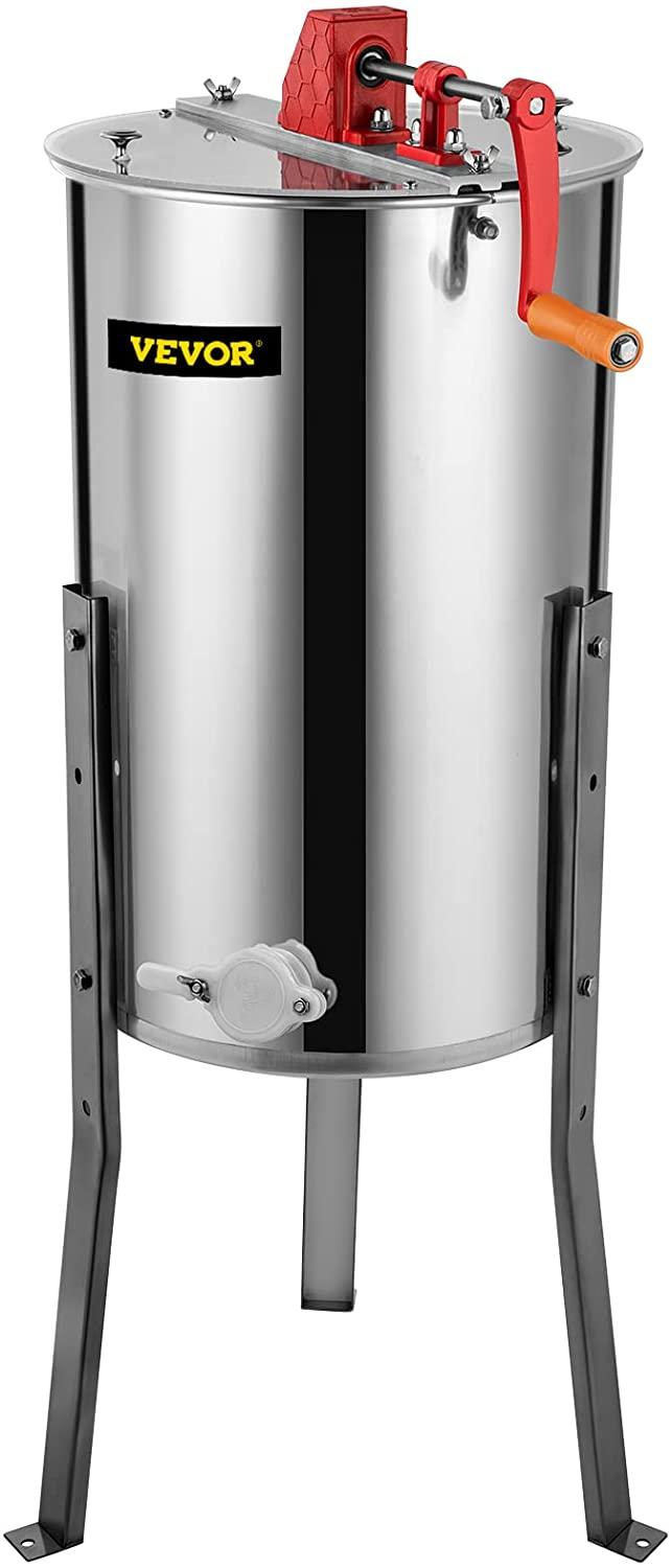 vevor manual honey extractor separator 3 frame stainless steel honeycomb drum spinner crank beekeeping equipment apiary centrifuge equipment