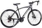 Road Bike for Men and Women, 21 Speed Road Bike 700C Wheels Road Bicycle,Dual Disc Brake &amp; High Carbon Steel,Begasso  Aluminum Frame Full Suspension,Shipping from USA
