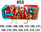 SET#55 - 16 PIECE HEAVY DUTY AUTO BODY FRAME MACHINE  PULLING TOOLS AND CLAMPS
