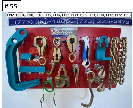 SET#55 - 16 PIECE HEAVY DUTY AUTO BODY FRAME MACHINE  PULLING TOOLS AND CLAMPS