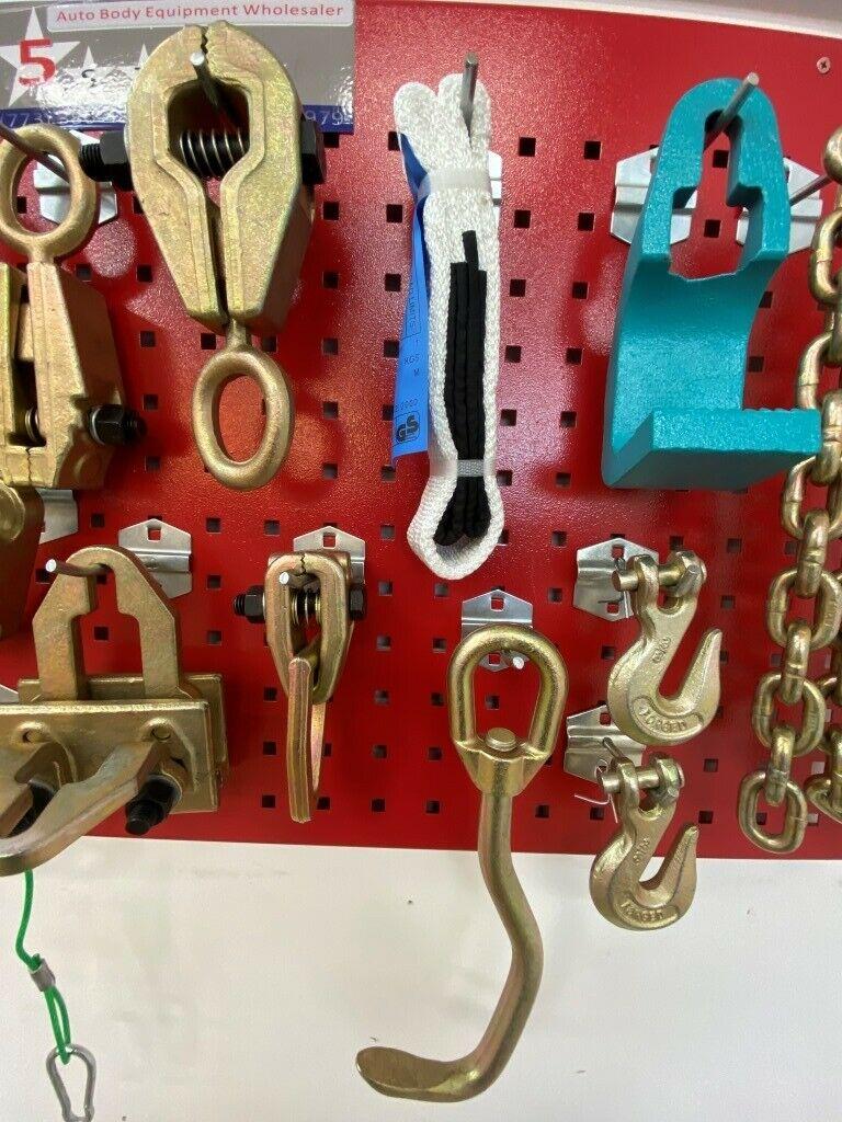 SET#55 - 16 PIECE HEAVY DUTY AUTO BODY FRAME MACHINE  PULLING TOOLS AND CLAMPS