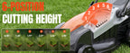 18 Inch Brushless Lawn Mower, 40V Cordless Electric Mower with 6-Position Height Adjustment, Push Mower for Garden Yards, 2×5.0Ah Batteries &amp; Charger Included