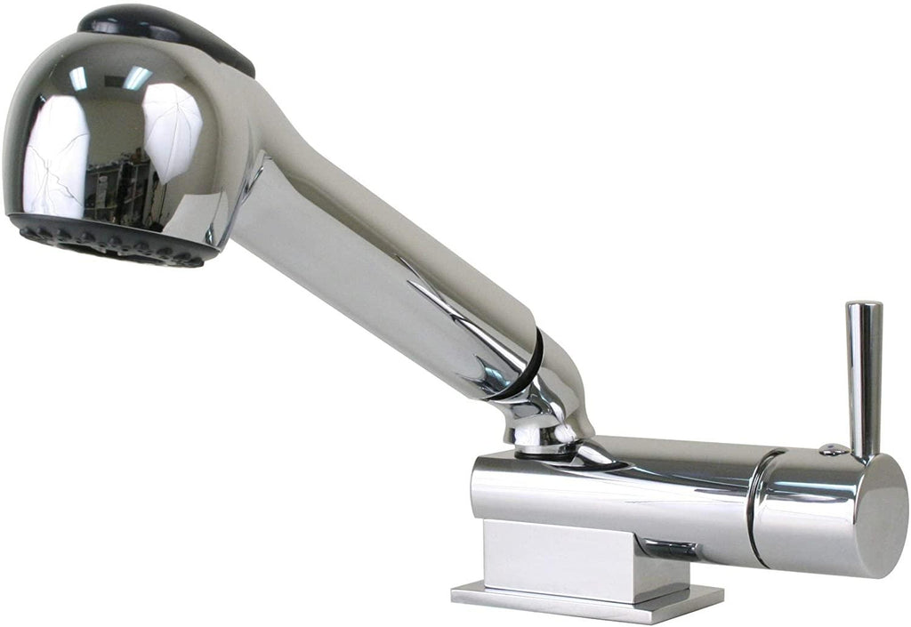 Scandvik 14410P Minimalistic Pull Out Shower Mixer with Chrome ABS Sprayer Handle & 5' Chrome Hose