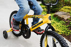 Magna Kids Bike Boys 16 Inch Wheels with Training Wheels in Yellow, Green and Red for Ages 4 Years and Up