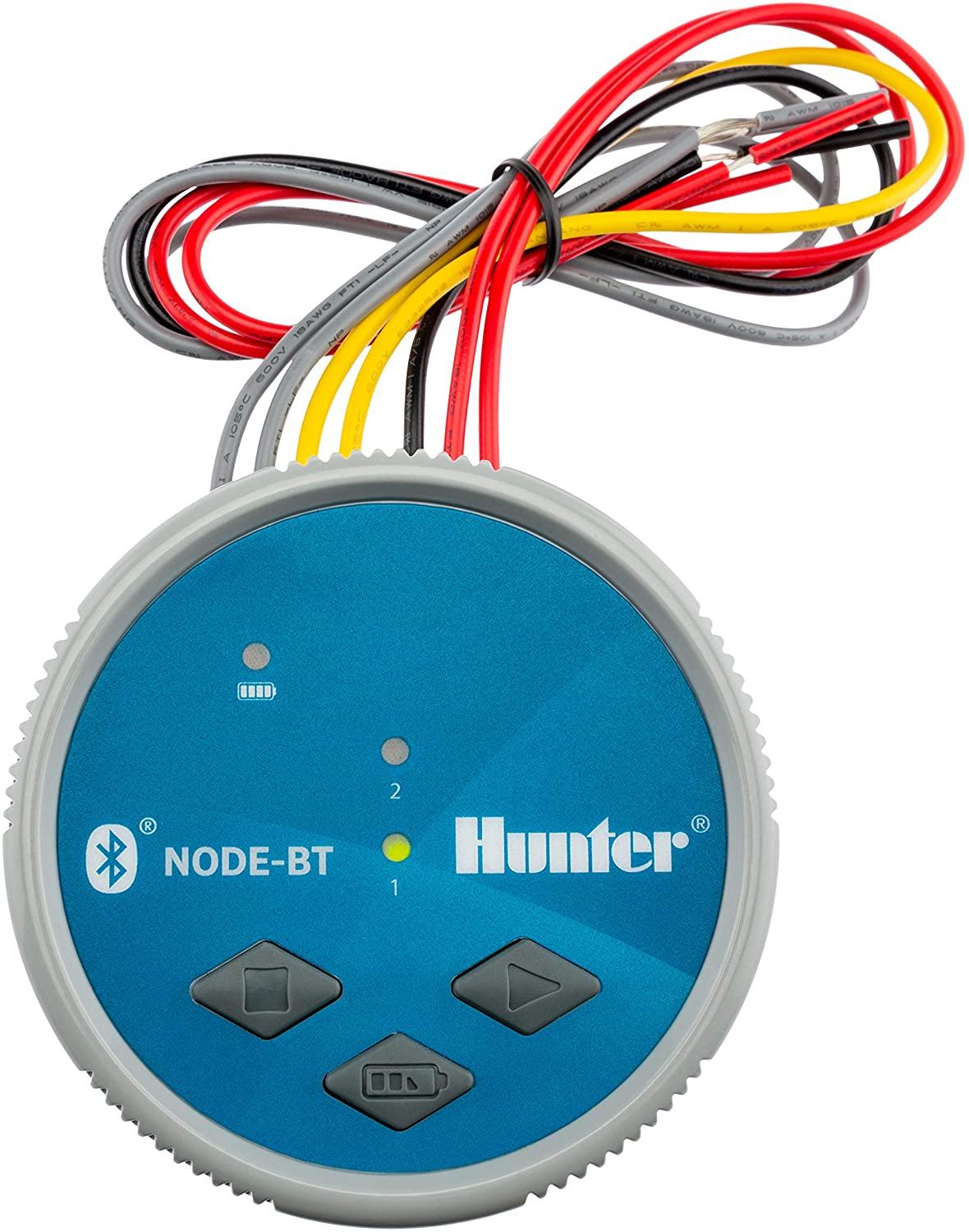 spw hunter node-bt-200 two zone bluetooth enabled irrigation controller 9v dual station timer nodebt200