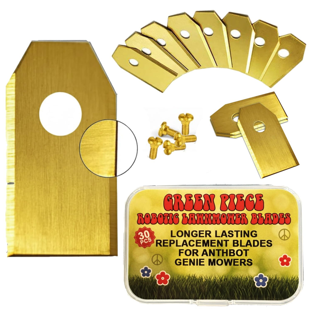 Robot Mower Blades Compatible with  – 30 Replacement Blades with Screws, Durable  Steel for Clean &amp; Precise Lawn Cutting
