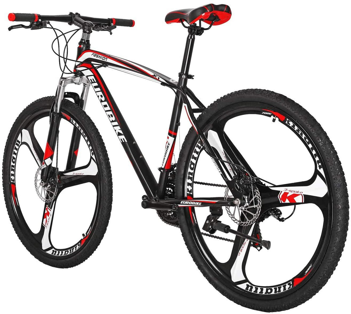 YH-X1 Mountain Bike 21 Speed 27.5 Inch 3-Spoke Mag Wheels Dual Disc Brakes for Mens Front Suspension Bicycle