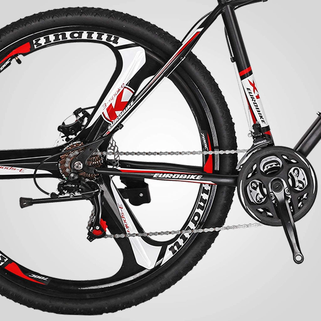 YH-X1 Mountain Bike 21 Speed 27.5 Inch 3-Spoke Mag Wheels Dual Disc Brakes for Mens Front Suspension Bicycle