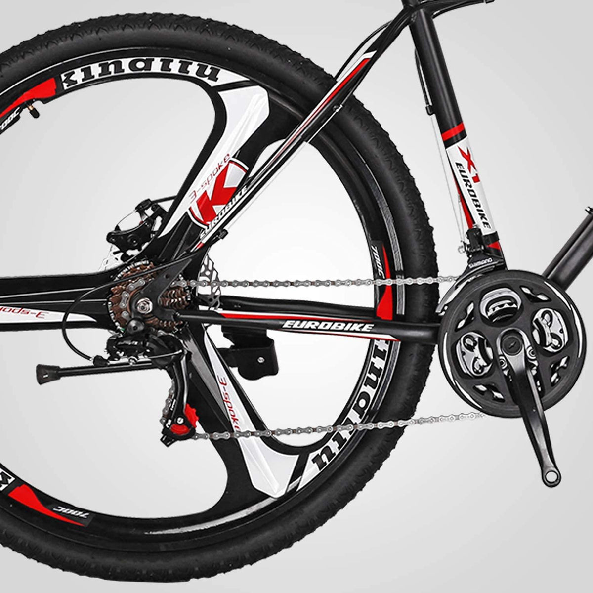 YH-X1 Mountain Bike 21 Speed 27.5 Inch 3-Spoke Mag Wheels Dual Disc Brakes for Mens Front Suspension Bicycle
