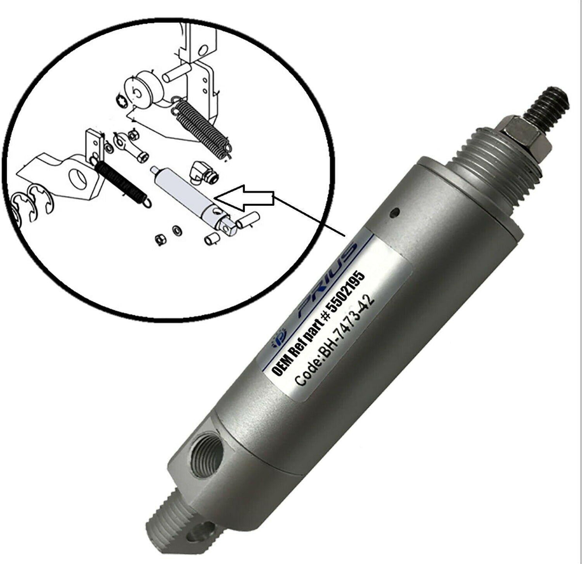 BH-7473-42 Air Release Cylinder for BendPak 4-Post (OEM Ref 5502195) 2 PACK