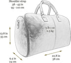 Leather Garment Bag Travel Duffel Bag for Suits and Dresses Carry-on Suitcase for Clothes Protection – Time Resistance (Cognac)