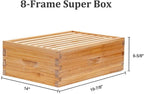 bee hive 8 frame complete bee hives and supplies starter kit, waxed beehives for beginners with bee hive frame and waxed foundation include 2 deep hive box and 1 medium bee hive super