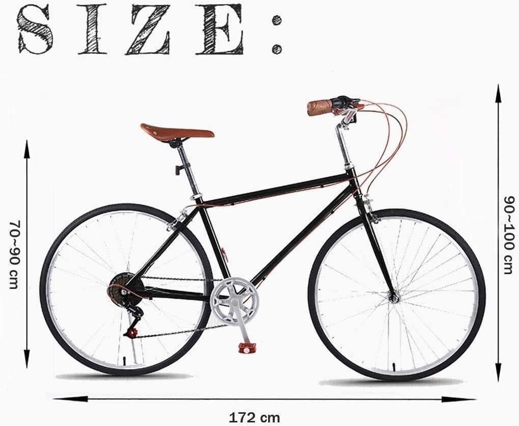 YAALO 26" 7 Speed Urban Commuter Road Bike Traditional Classic Mens Bike Style Upright Handlebars