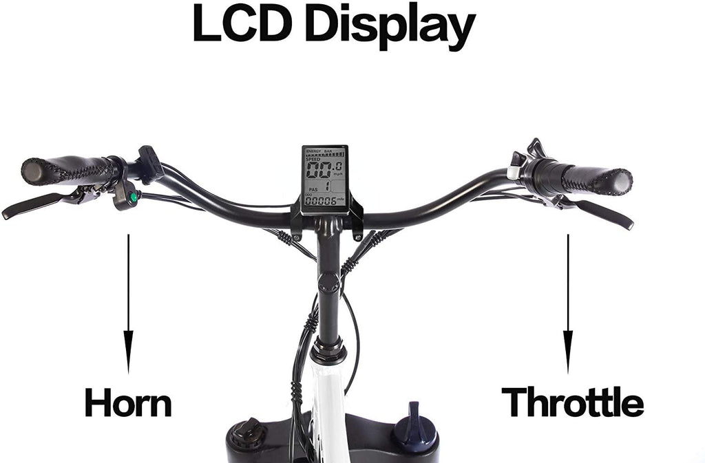 SOHOO 48V500W13Ah 26" Step-Thru Beach Cruiser Electric Bicycle City E-Bike Mountain Bike