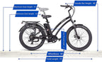 SOHOO 48V500W13Ah 26" Step-Thru Beach Cruiser Electric Bicycle City E-Bike Mountain Bike