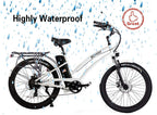 SOHOO 48V500W13Ah 26" Step-Thru Beach Cruiser Electric Bicycle City E-Bike Mountain Bike