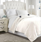 King-Size Heated Electric Blanket with Sherpa, Machine Wash &amp; Dry, Timer &amp; Safety Shutoff, 100Lx90W, Sand