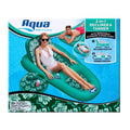 Aqua Leisure Campania 2 in 1 Convertible Lounger Recliner and Luxurious Inflatable Pool Float w/ Beverage Caddy in Multi Floral