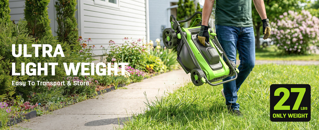 16-Inch 1800W Corded Electric Lawn Mower, Powerful Rotary Mower for Medium Lawns, with Grass Collection Bag &amp; Height Adjustment