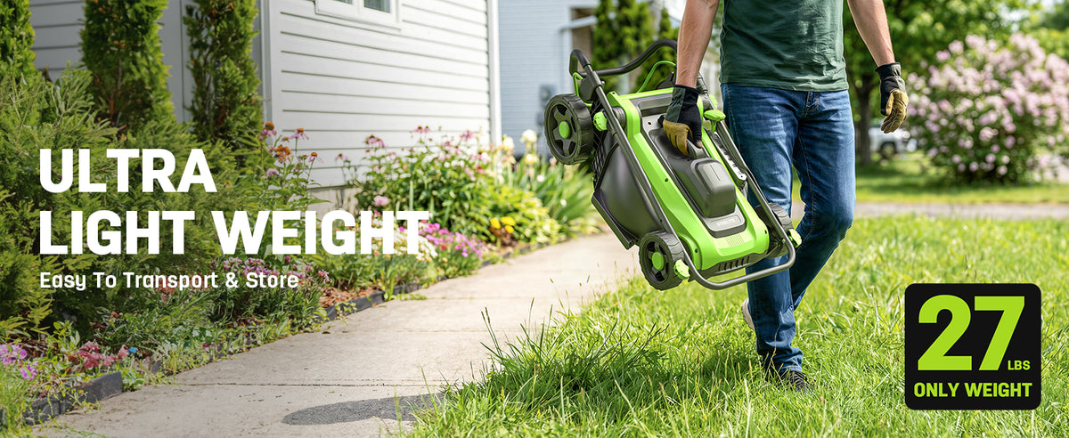16-Inch 1800W Corded Electric Lawn Mower, Powerful Rotary Mower for Medium Lawns, with Grass Collection Bag &amp; Height Adjustment