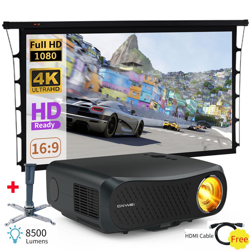 8500lms native 1080p fhd projector android 5g wifi led 4k home video tv zoom hd