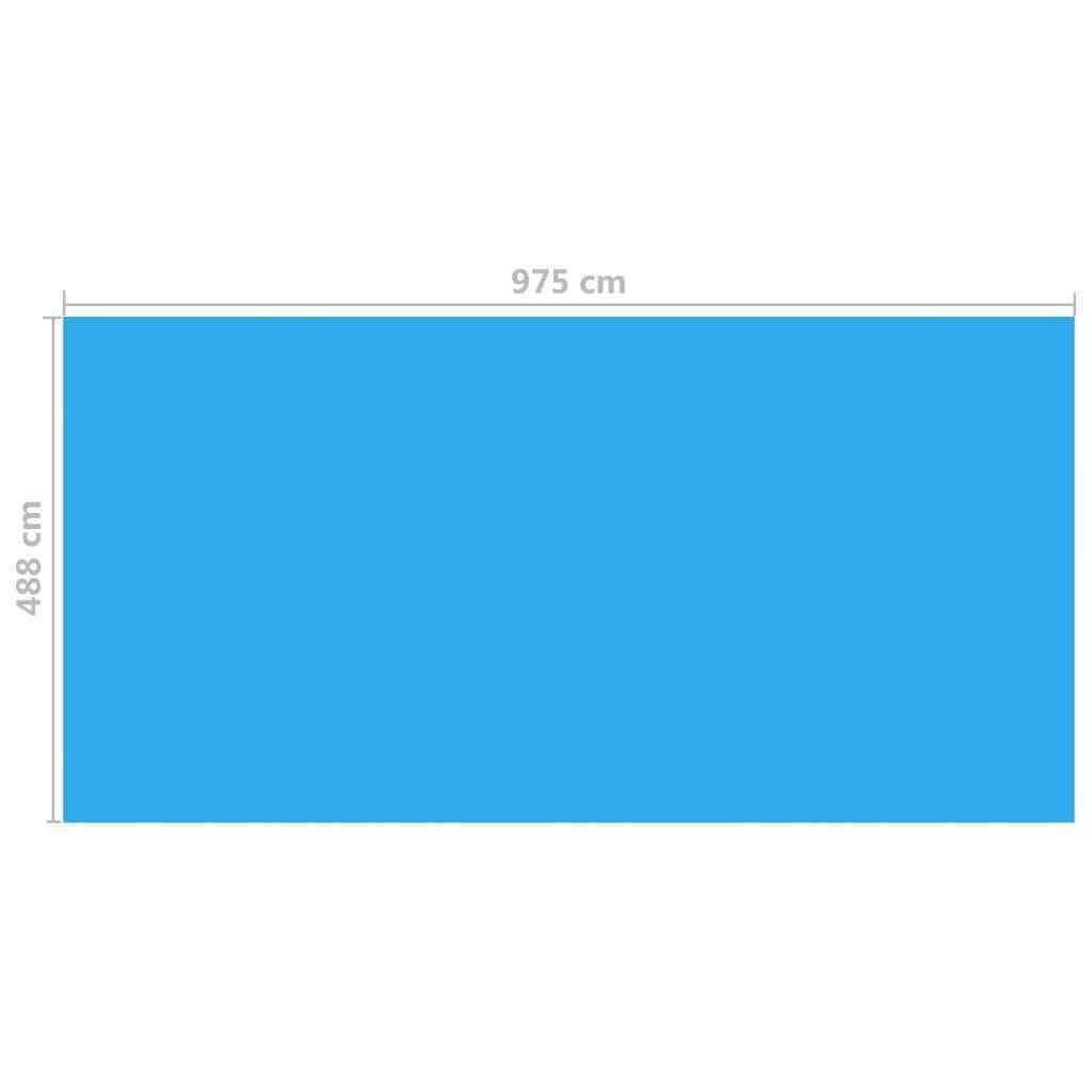 vidaxl pool cover pe pool protector heat insulation film blue 383.9"x192.1"