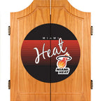 20.5 in. Miami Heat Hardwood Classics NBA Wood Dart Cabinet Set