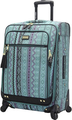 er Luggage Collection - Expandable 24 Inch Softside Bag - Durable Mid-sized Lightweight Checked Suitcase with 4-Rolling Spinner Wheels (Legends Turquoise)
