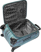 er Luggage Collection - Expandable 24 Inch Softside Bag - Durable Mid-sized Lightweight Checked Suitcase with 4-Rolling Spinner Wheels (Legends Turquoise)