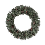 36 in. D Oversized Pre-Lit Glittered Pine Cone Artificial Christmas Wreath with 50 Warm White Lights