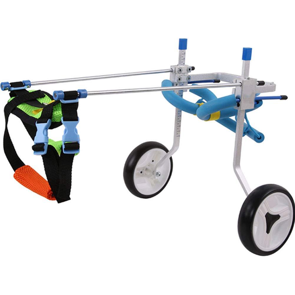 ELEAMO 2 Wheels Wheelchair for Dog Hind Legs Rehabilitation Adjustable Dog Wheelchair Cart for Pet Disability Lightweight Easy Assemble Wheelchair for Doggie Back Legs,