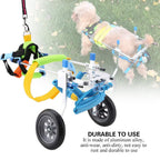 ELEAMO 2 Wheels Wheelchair for Dog Hind Legs Rehabilitation Adjustable Dog Wheelchair Cart for Pet Disability Lightweight Easy Assemble Wheelchair for Doggie Back Legs,