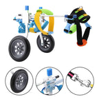 ELEAMO 2 Wheels Wheelchair for Dog Hind Legs Rehabilitation Adjustable Dog Wheelchair Cart for Pet Disability Lightweight Easy Assemble Wheelchair for Doggie Back Legs,