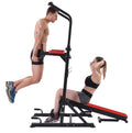 X Factor Power Tower 5 in 1 Home Gym Station with Weight Bench, Push-Up, Pull-Up &amp; Dip Stations Dip Stand Exercise Pull Up Bar,  Adjustable for Weight Lifting Workout Strength Training Power Rack